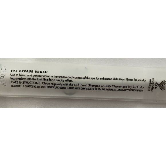 e.l.f. Eye Crease Brush Set of 4 Cruelty Free Vegan New in Box - Picture 5 of 7